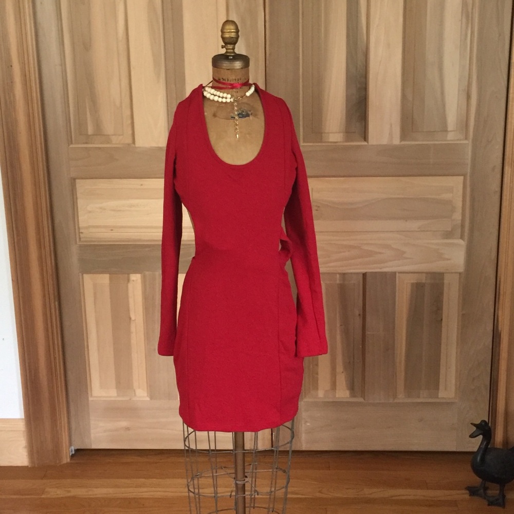 SALE ❤️ Soft & Love Vintage Paprika Cut Out Red Hot Dress